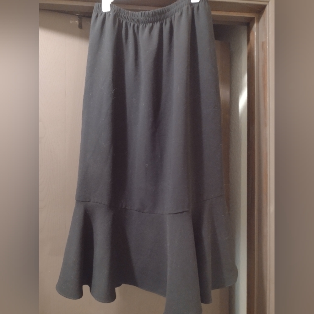 Vintage Black Midi Skirt